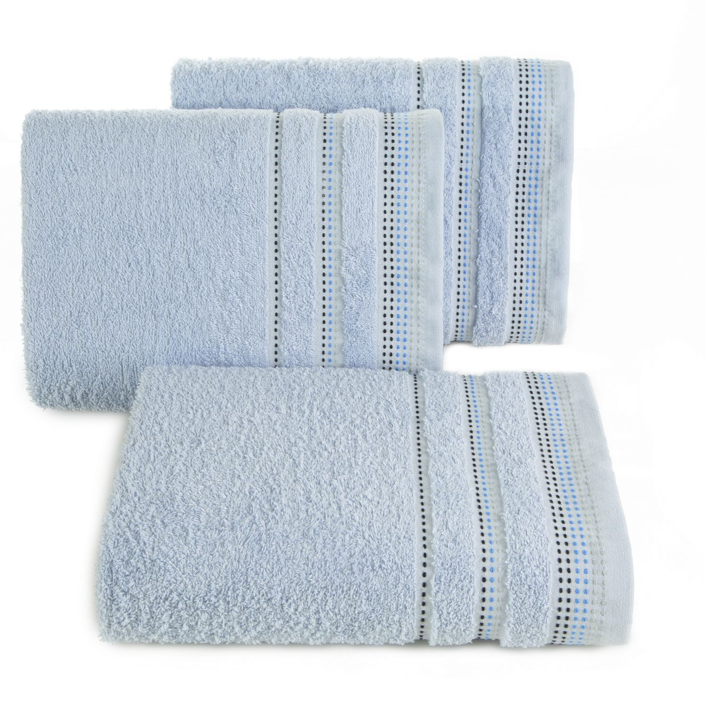 Ręcznik z bawełny z ozdobnym stebnowaniem 30x50cm