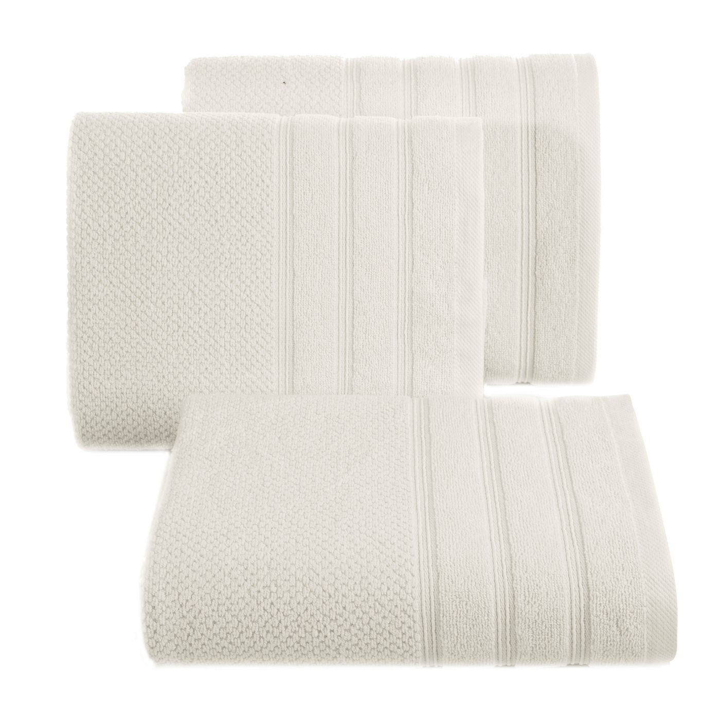 Bawełniany ręcznik kąpielowy frote kremowy 50x90