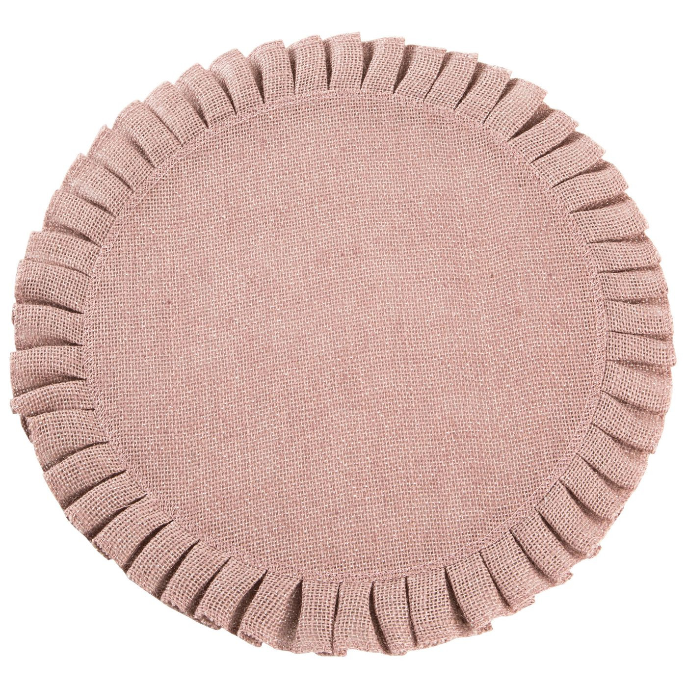 Okrągła podkładka stołowa z falbaną różowy 38 cm