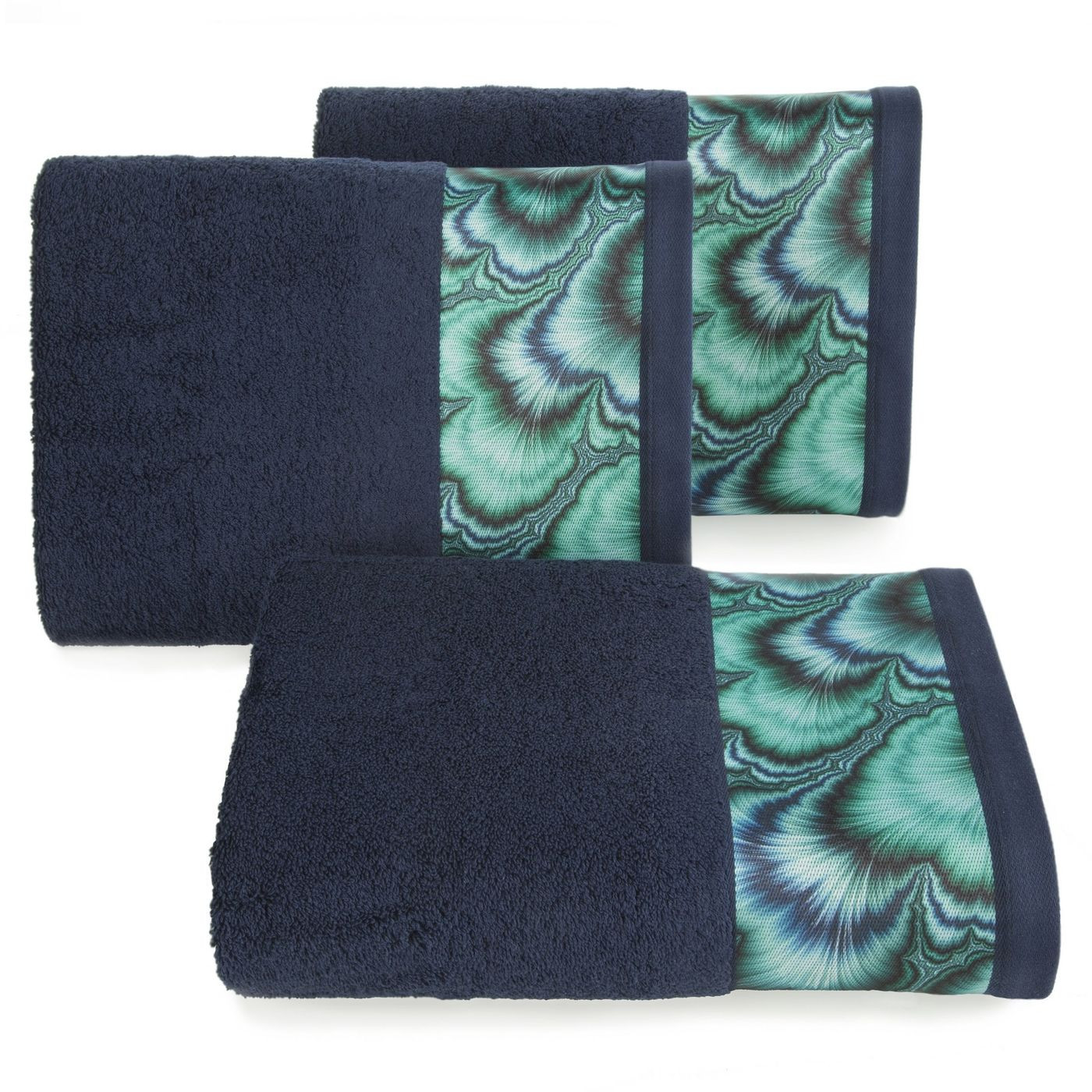 Granatowy ręcznik kąpielowy - mój wybór Eva Minge 50x90 cm
