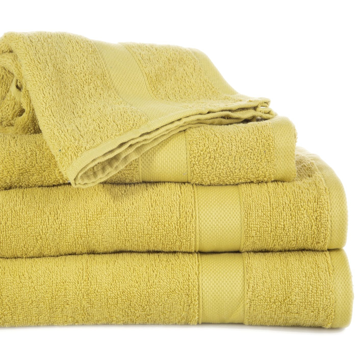 Miękki chłonny ręcznik kąpielowy musztardowy 70x140