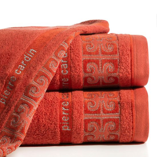 Ręcznik Leo Eurofirany Premium 70x140 czerwony - 70 X 140 cm - czerwony