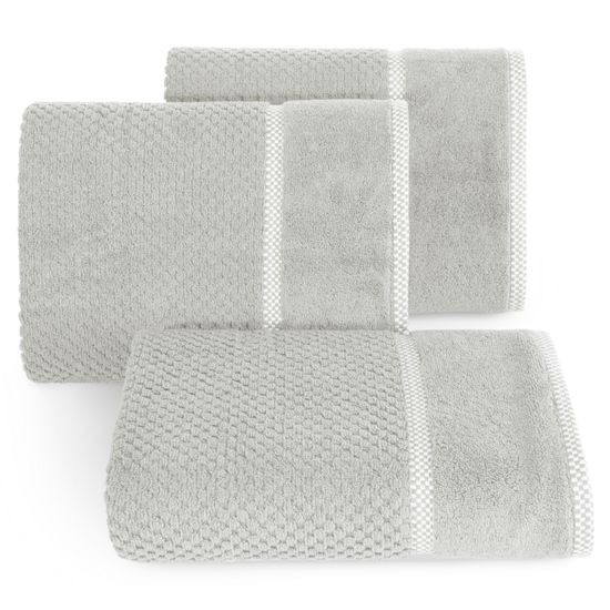 Ręcznik łazienkowy CALEB z bawełny frotte Eurofirany - 70 x 140 cm - jasnoszary