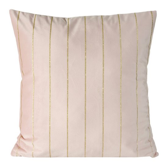 Poszewka dekoracyjna na poduszkę 45 x 45 kolor j.różowy - 45 x 45 cm - jasnoróżowy