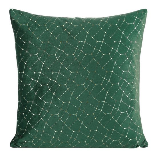 Poszewka dekoracyjna na poduszkę 45 x 45 kolor c.zielony - 45 X 45 cm - ciemnozielony