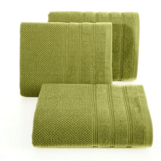 Bawełniany ręcznik kąpielowy frote oliwkowy 50x90 - 50 X 90 cm - oliwkowy