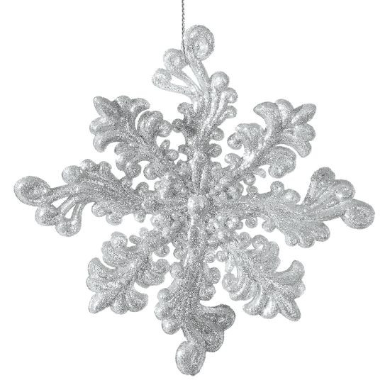 ZAWIESZKA NA CHOINKĘ ORNAMENTOWA ŚNIEŻYNKA Z BROKATEM 12 cm EUROFIRANY ZAWIESZKA NA CHOINKĘ ORNAMENTOWA ŚNIEŻYNKA Z BROKATEM 12 cm EUROFIRANY - 12 X 12 cm