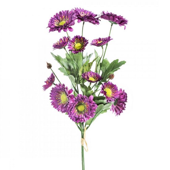 Sztuczny kwiat fioletowy NATU 183 ASTRY gałązka z drobnymi kwiatkami 46 cm Eurofirany - ∅ 6 x 46 cm - fioletowy