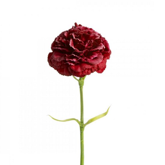 Sztuczny kwiat dekoracyjny czerwony goździk Eurofirany - ∅ 9 x 40 cm - czerwony