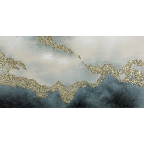 Obraz DELUSION beżowo-niebieski Eurofirany - 100 x 50 cm - beżowy