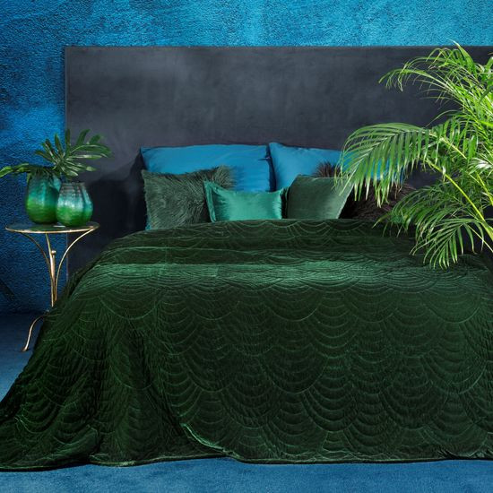 Ekskluzywna narzuta do sypialni pikowana - mój wybór Eva Minge -zieleń 170x210 cm - 170 X 210 cm - zielony