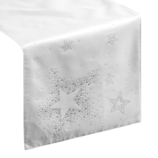 Livvi elegancki bieżnik świąteczny z plisami i kryształkami 35x180 cm Eurofirany Livvi elegancki bieżnik świąteczny z plisami i kryształkami 35x180 cm Eurofirany - 35 x 180 cm