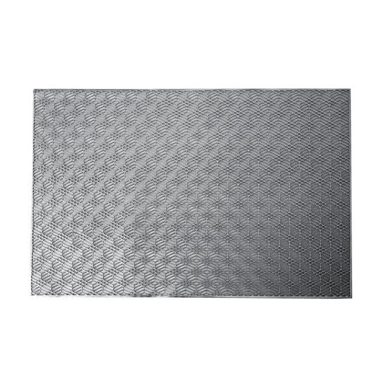 Ażurowa podkładka stołowa srebrna wzór geometryczny 45x30 cm - 45 X 30 cm - srebrny