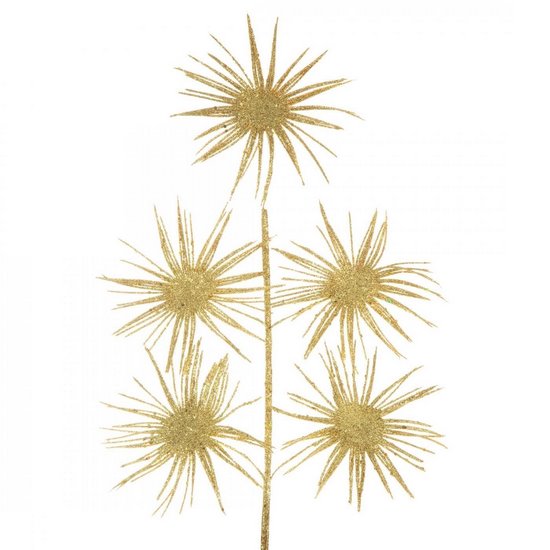 Złota gałązka dekoracyjna na choinkę stroik 43 cm Eurofirany - 43 cm - złoty
