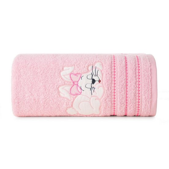 BABY 35 bawełniany ręcznik kąpielowy dla dziecka Eurofirany - 50 x 90 cm - różowy