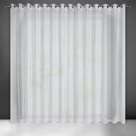 Firana LEXY gładka w stylu eko z etaminy Eurofirany - 300 x 250 cm - biały