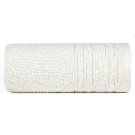 Ręcznik łazienkowy GLORY 3 z błyszczącą bordiurą Eurofirany - 30 x 50 cm - kremowy