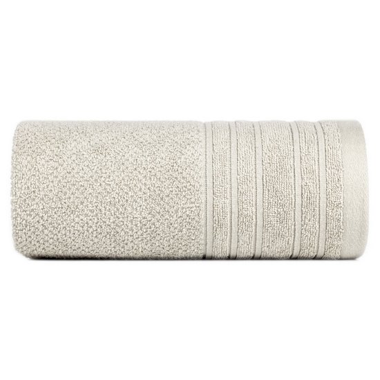 Ręcznik łazienkowy GLORY 3 z błyszczącą bordiurą Eurofirany - 30 x 50 cm - beżowy