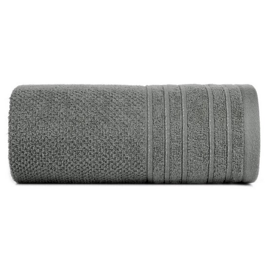 Ręcznik łazienkowy GLORY 3 z błyszczącą bordiurą Eurofirany - 30 x 50 cm - stalowy