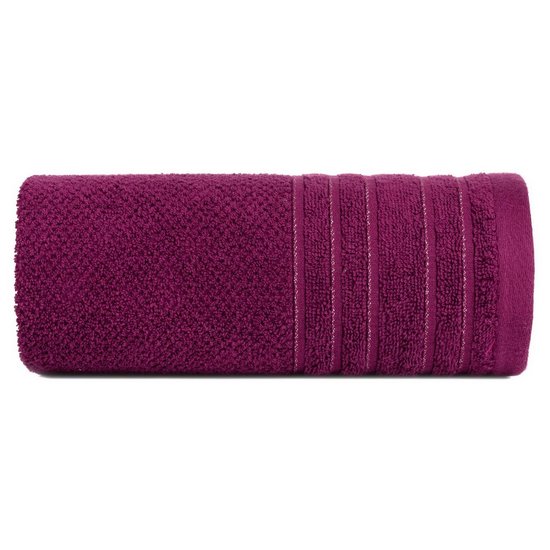 Ręcznik łazienkowy GLORY 3 z błyszczącą bordiurą Eurofirany - 70 x 140 cm - amarantowy
