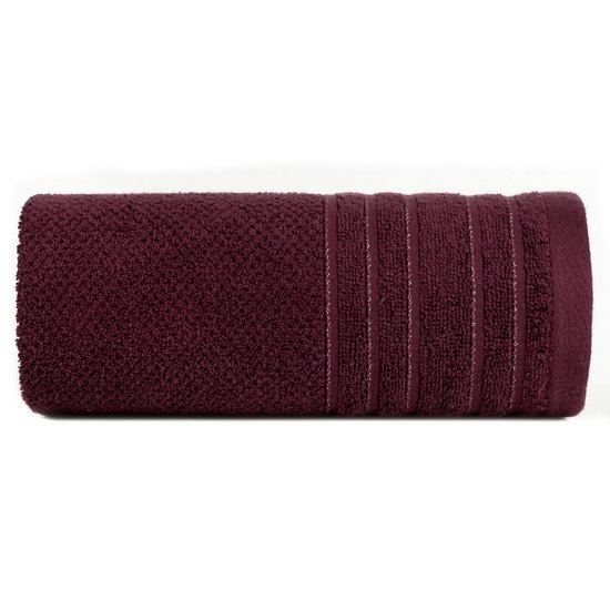 Ręcznik łazienkowy GLORY 3 z błyszczącą bordiurą Eurofirany - 30 x 50 cm - bordowy