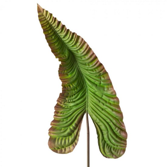 Liść dekoracyjny botaniczny zielono brązowy Eurofirany - 107 cm - zielony