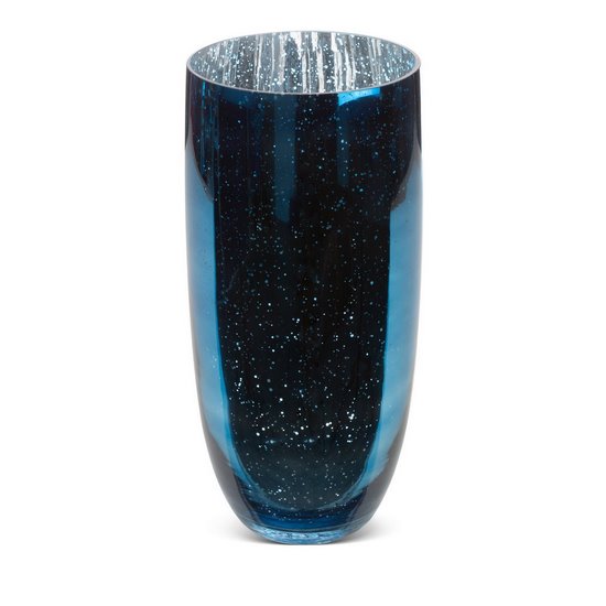 Wazon MOLLY 1 granatowy ze szkła artystycznego Eurofirany - ∅ 16 x 38 cm - ciemnoniebieski