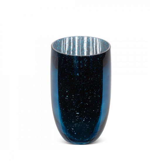 Wazon MOLLY 1 granatowy ze szkła artystycznego Eurofirany - ∅ 16 x 28 cm - ciemnoniebieski