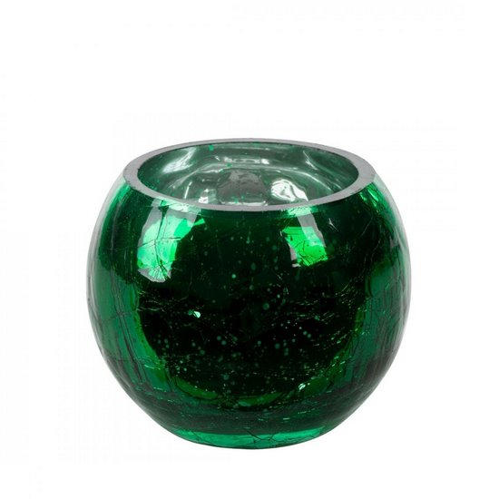 Świecznik VERRE zielony ze szkła artystycznego Eurofirany - ∅ 10 x 8 cm - zielony