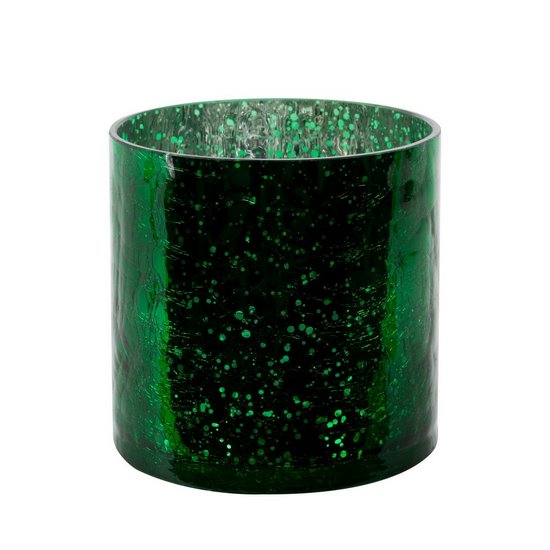 Osłonka na doniczkę VERRE zielona ze szkła artystycznego Eurofirany - ∅ 12 x 12 cm - zielony