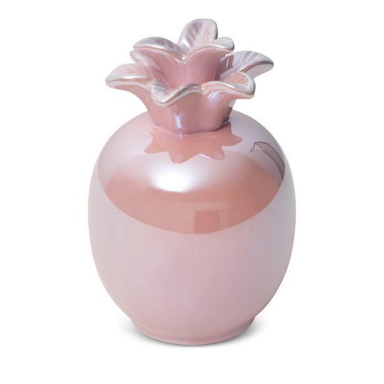 Figurka ceramiczna SIMONA 1 różowy ananas Eurofirany - ∅ 11 x 16 cm - różowy