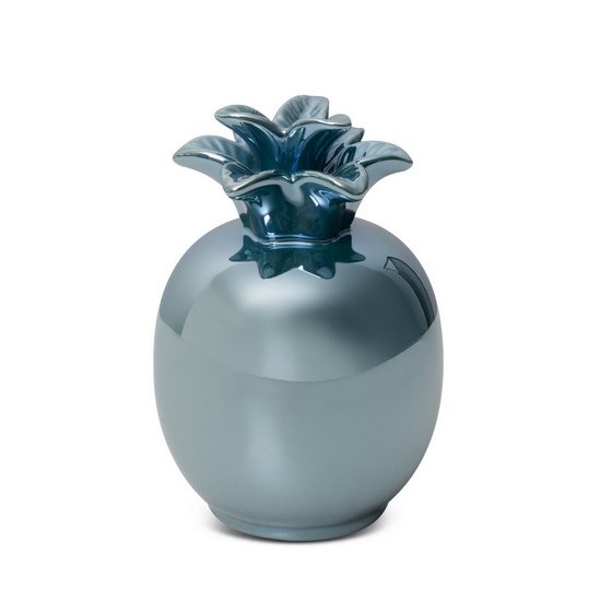 Figurka ceramiczna SIMONA 2 turkusowy ananas Eurofirany - ∅ 9 x 14 cm - turkusowy