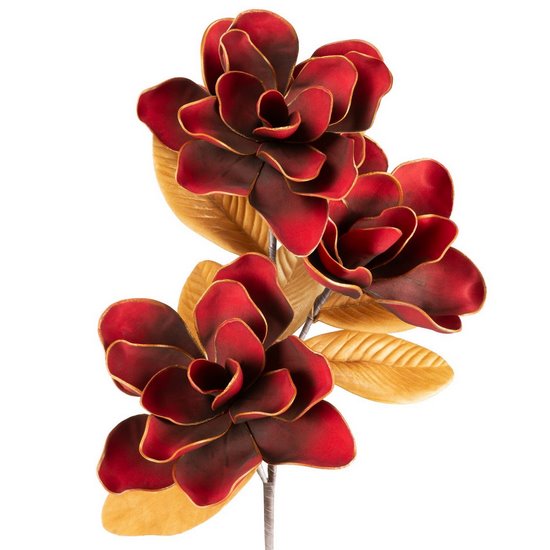 Kwiat sztuczny dekoracyjny z pianki foamiran czerwony Eurofirany - ∅ 25 x 80 cm - czerwony