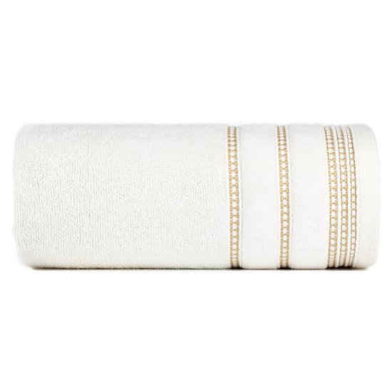 Ręcznik do rąk AMANDA z delikatną ozdobną bordiurą Eurofirany - 30 x 50 cm - kremowy