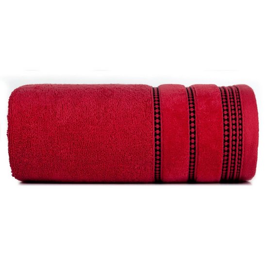 Ręcznik do rąk AMANDA z delikatną ozdobną bordiurą Eurofirany - 30 x 50 cm - czerwony