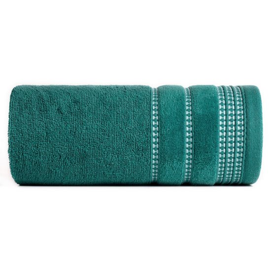 Ręcznik do rąk AMANDA z delikatną ozdobną bordiurą Eurofirany - 30 x 50 cm - turkusowy