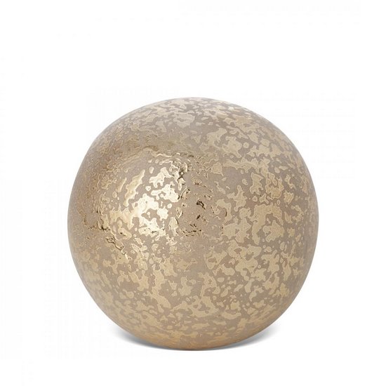 Figurka ceramiczna EDITA złota w kształcie kuli w stylu glamour Eurofirany - ∅ 9 x 9 cm - złoty