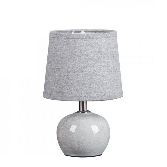 LUKA POPIELATA LAMPA STOŁOWA NA CERAMICZNEJ PODSTAWIE 15x22 cm EUROFIRANY LUKA POPIELATA LAMPA STOŁOWA NA CERAMICZNEJ PODSTAWIE 15x22 cm EUROFIRANY - ∅ 15 x 22 cm