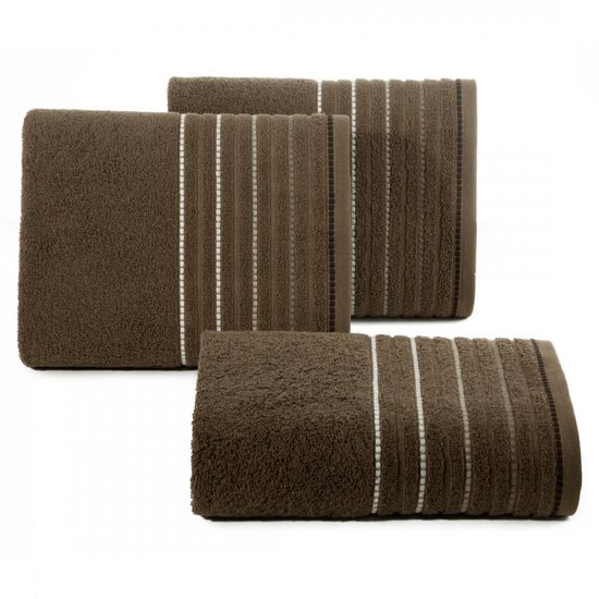IZA klasyczny brązowy ręcznik kąpielowy z bawełny 50x90 cm DESIGN91 IZA klasyczny brązowy ręcznik kąpielowy z bawełny 50x90 cm DESIGN91 - 50 x 90 cm