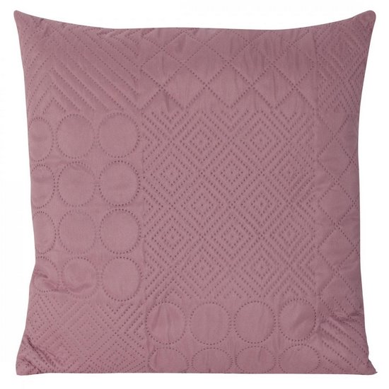 Poszewka dekoracyjna różowa BONI 5 wytłaczana we wzór botaniczny 40x40 cm DESIGN 91 Poszewka dekoracyjna różowa BONI 5 wytłaczana we wzór botaniczny 40x40 cm DESIGN 91 - 40 x 40 cm