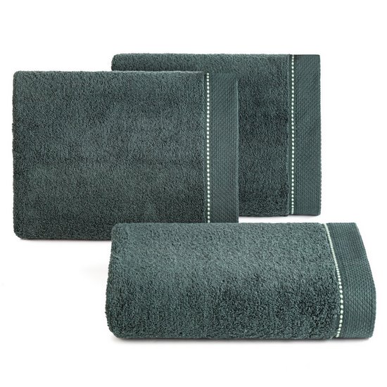 MONTENEGRO ciemny zielony ręcznik kąpielowy z bawełny 50x90 cm TERRA COLLECTION Eurofirany MONTENEGRO ciemny zielony ręcznik kąpielowy z bawełny 50x90 cm TERRA COLLECTION Eurofirany - 50 x 90 cm