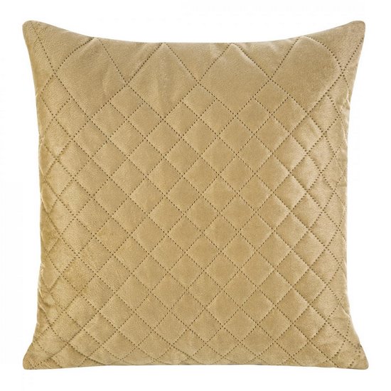 Poszewka dekoracyjna beżowa LUIZ 3 pikowana bezszwowo w karo 40x40 cm DESIGN 91 Poszewka dekoracyjna beżowa LUIZ 3 pikowana bezszwowo w karo 40x40 cm DESIGN 91 - 40 x 40 cm