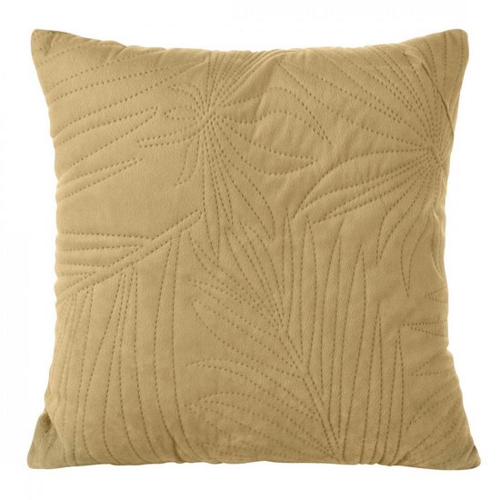Poszewka dekoracyjna beżowa LUIZ 4 pikowana w liście 40x40 cm DESIGN 91 Poszewka dekoracyjna beżowa LUIZ 4 pikowana w liście 40x40 cm DESIGN 91 - 40 x 40 cm