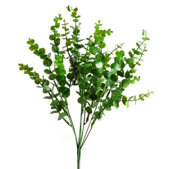 Gałązka dekoracyjna z drobnymi listeczkami zielona Eurofirany - 40 cm - zielony