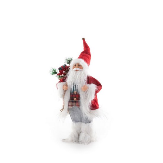 Figurka dekoracyjna Mikołaj w zielonej kamizelce 45 cm Eurofirany Figurka dekoracyjna Mikołaj w zielonej kamizelce 45 cm Eurofirany - 26 x 16 x 45 cm