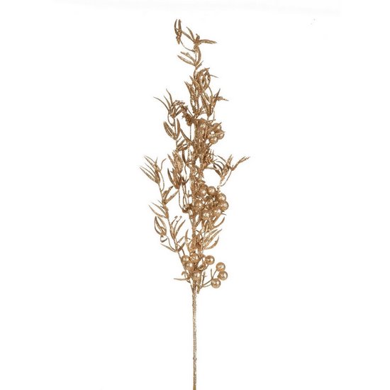 Ciemna złota gałązka na choinkę z kuleczkami 60 cm Eurofirany Ciemna złota gałązka na choinkę z kuleczkami 60 cm Eurofirany - 60 x 20 cm