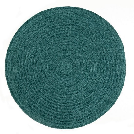 Podkładka stołowa ciemna zielona MILLY o strukturze szenilu 38 cm Eurofirany Podkładka stołowa ciemna zielona MILLY o strukturze szenilu 38 cm Eurofirany - ∅ 38 cm
