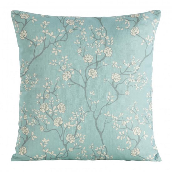 Poszewka dekoracyjna miętowa FLORE 1 z motywem kwiatowym 45x45 cm Eurofirany Poszewka dekoracyjna miętowa FLORE 1 z motywem kwiatowym 45x45 cm Eurofirany - 45 x 45 cm