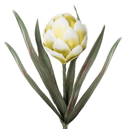 Sztuczny kwiat dekoracyjny Karczoch jasnozielony Eyrofirany - ∅ 12 x 60 cm - jasnozielony