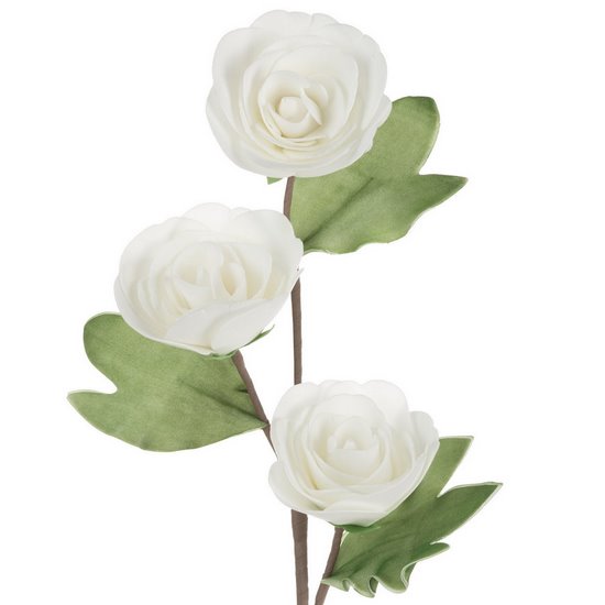 Kwiat sztuczny dekoracyjny biały Eurofirany - ∅ 12 x 77 cm - biały